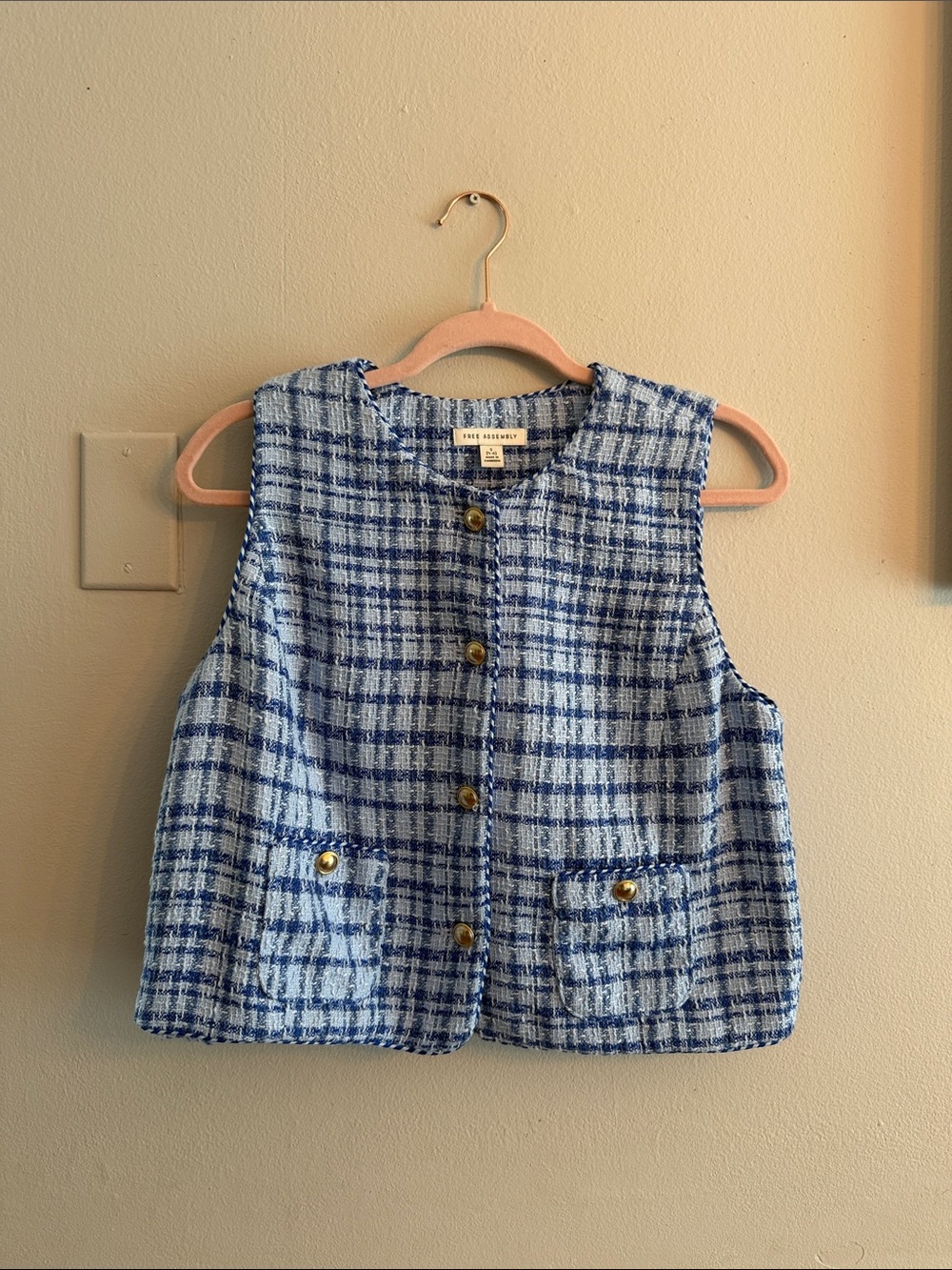 Free assembly Button-Front tweed shell - Picture 2 of 5